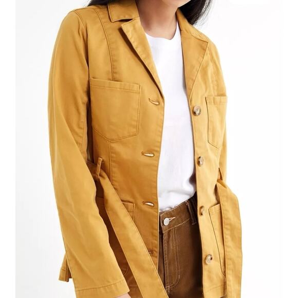 Urban Outfitters Belted Button-Front Safari Jacket, Size Small - Picture 2 of 15